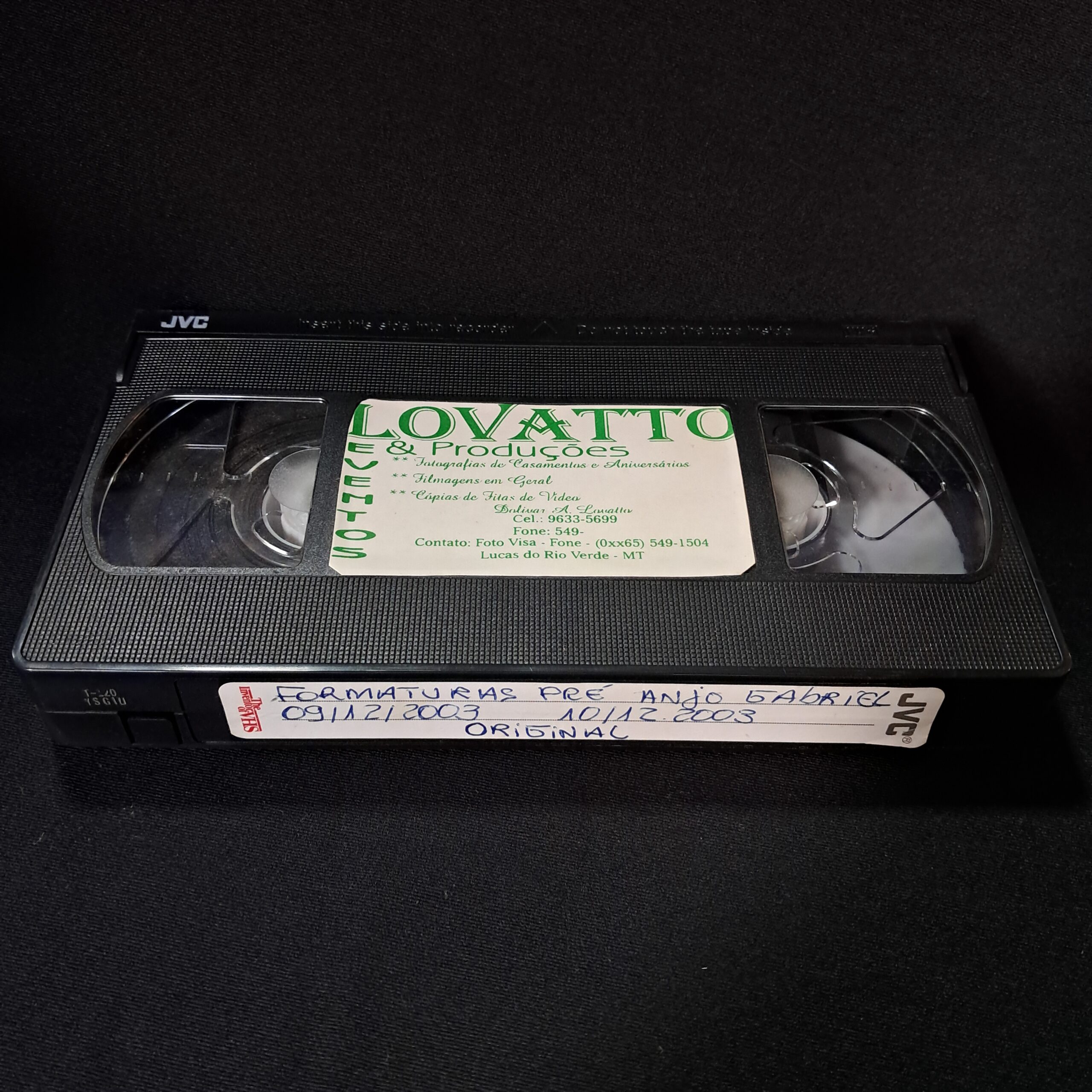 Fita VHS (Formatura Pré-escola Anjo Gabriel 2003)